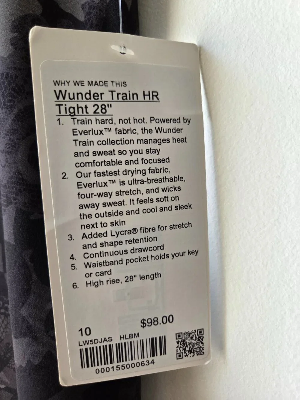 NWT LULULEMON WUNDER TRAIN PRINTED LEGGING HI RISE TIGHT 28